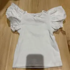 ZARA ホワイト パフスリーブ Tシャツ 116 110 120 トップス