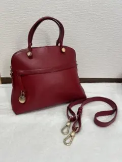 FURLA フルラ　赤　ハンドバッグ