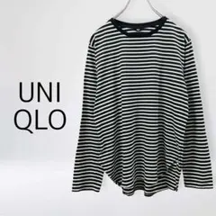 UNIQLO ユニクロ ソフトコットンボーダーラウンドヘムT サイズ L