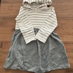 ZARA ストライプフード付きワンピース 4-5歳