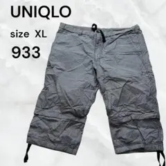 UNIQLO ハーフパンツ チェック柄 XLサイズ メンズ　半ズボン　グレー古着