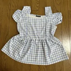 INGNI イング ギンガムチェック ペプラムトップス