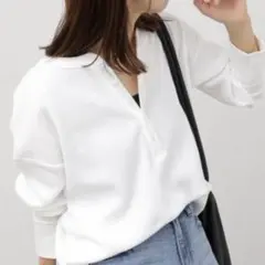 美品 Hanes relumeレリューム ワッフルヘンリーネックプルオーバー