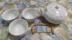 急須&お湯のみ3個、お茶碗3個セット