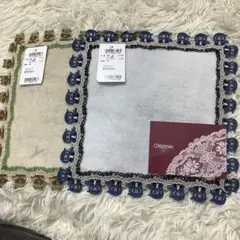 近沢レース タヌキ 忍者 ドロンしますタオルハンカチ 2枚セット新品