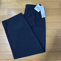 UNIQLO ウルトラストレッチエアリズム ストレートワイドパンツ ブラック