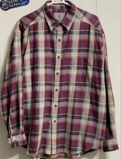 FORSETメンズ チェック長袖シャツ コットン 古着Recolte 1978