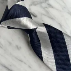 【新品】ネイビー×シルバーストライプ