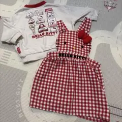 キティーちゃん　サロペット　トレーナー　80 2枚セット