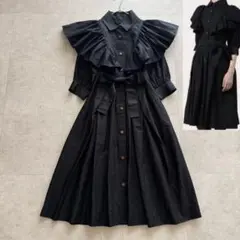 美品　ヴィヴィアンウエストウッド　変形　フリル　膝丈ワンピース　シャーリングゴム Vivienne Westwood - 極美品♡ヴィヴィアンウエストウッド 変形