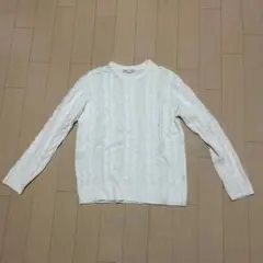 メンズ レディース 兼用 ニット セーターホワイト LL/まとめ買い・お値下げ可