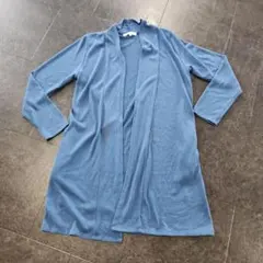 grove ロングカーディガン ブルー L グローブ
