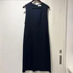 INED イネド　ジャンバースカート　ワンピース　ネイビー　7号　220