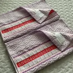 UCHINO アヤナミ フェイスタオル 二枚 パープル レッド