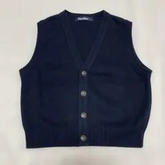 美品familiar ファミリア ニットベスト 110cm ネイビー