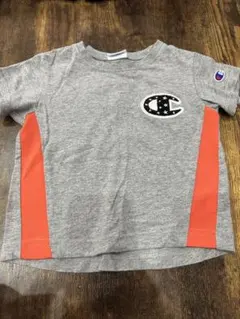 Champion チャンピオンTシャツ 90サイズ グレー/オレンジ