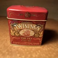 TWYNINGS 茶葉保存用赤い金属空き缶