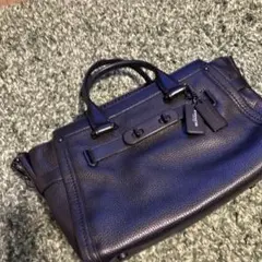 COACH コーチ トートバッグ 中型 黒 レザー