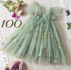 100センチ♡ 刺繍 蝶々 チュニック ティンカーベル 結婚式 ハロウィン 子供