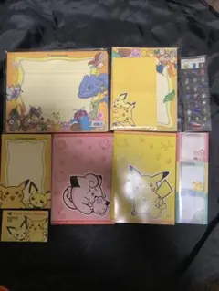 ポケモン　昔のメモパッドノートレターセットまとめて