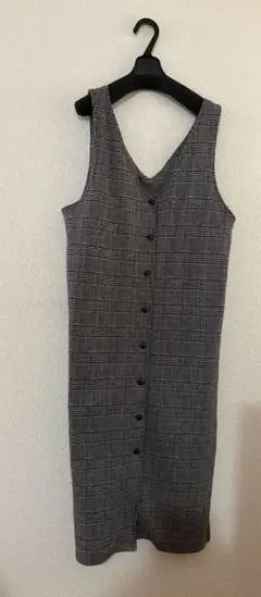 【最終お値下げ】レプシム　チェック柄キャミソールワンピース　 M