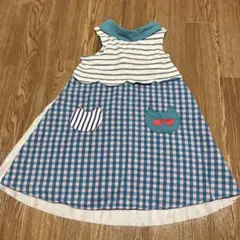 最終価格　110 BABY CHEERノースリーブワンピース 猫ポケット付きのサムネイル