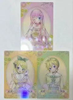 初音ミク　フリューくじ　G賞　クリアカード　巡音ルカ　鏡音レン　鏡音リン