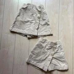 UNIQLO キッズ　ベージュ　キュロット　2点セット 110cm 120cm