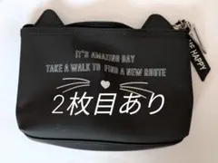 黒 ブラック 猫 ポーチ