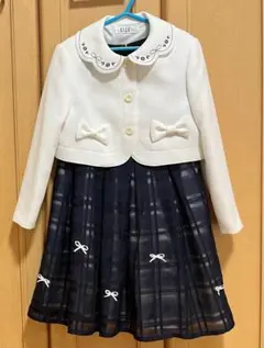 ELLEエルアンノアール 130ホワイト/ネイビー　フォーマル卒園式入学式