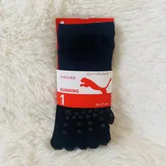 ５本指ソックス ランニング プーマ ハイソックス 25-27cm ブラック