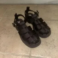 ZARA ブラック ストラップサンダル 37