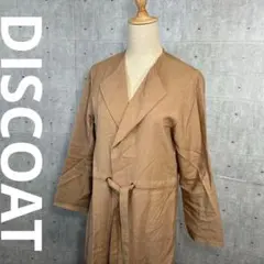 1661 Discoat ノーカラーガウンコート ベージュ Lのサムネイル