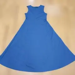 濃紺ノースリーブロングワンピース