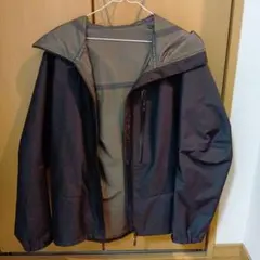 値下げダークグレー ナイロンジャケット フード付き