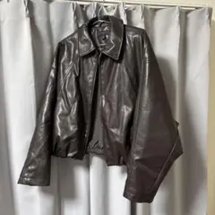 ZARA フェイクレザーボンバージャケット