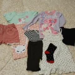 女の子100㎝ 半袖 半ズボン 9点セット