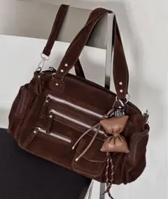 Sibra 2way レザーテイストポケットデザインショルダーバッ グ