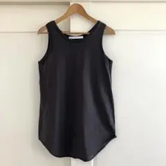 FRAMeWORK コットン天竺 タンクトップ ノースリーブ ブラック 美品のサムネイル