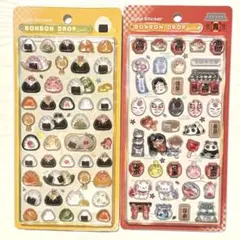 【新品】ボンボンドロップシール　和柄　おにぎり　縁起物　２枚セット