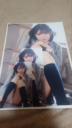 DVD特典 FALENO 浅野心愛 非売品L版 2L大版 A4特大版生写真セット