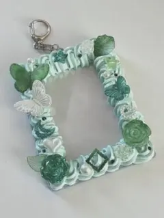 ホイップデコ トレカケース デコ ストラップ付き【グリーン】【緑】