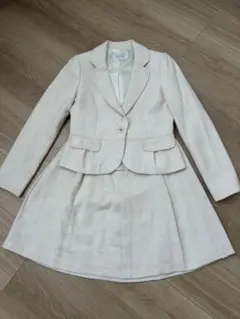 入園式 入学式 セットアップ ツイード 白 ママコーデ 9号