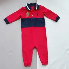 ポロラルフローレン　ロンパース 赤　9M 75