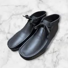 【極美品】クラークス ワラビー ブーツ レザー ブラック 黒 28 UK10のサムネイル