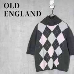 OLD ENGLAND - オールドイングランド　グレーニット五分袖くらい 2026年最新】OLD ENGLAND 季節：秋冬 レディース 五分袖・七分袖