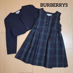 バーバリー フォーマル ワンピース/ボレロ 濃紺/グリーンチェック 110