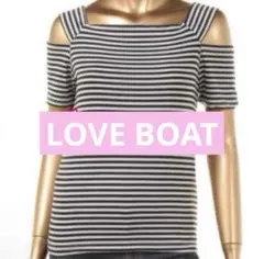 LOVE BOAT ショルダーカットボーダートップスのサムネイル