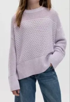 GAP ギャップ トップス ニット パープルL