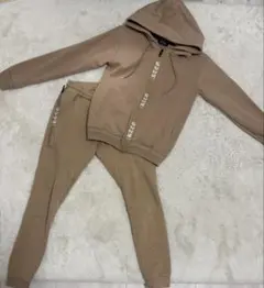 アダムスジャグラー　ベージュジップパーカー セットアップ　S